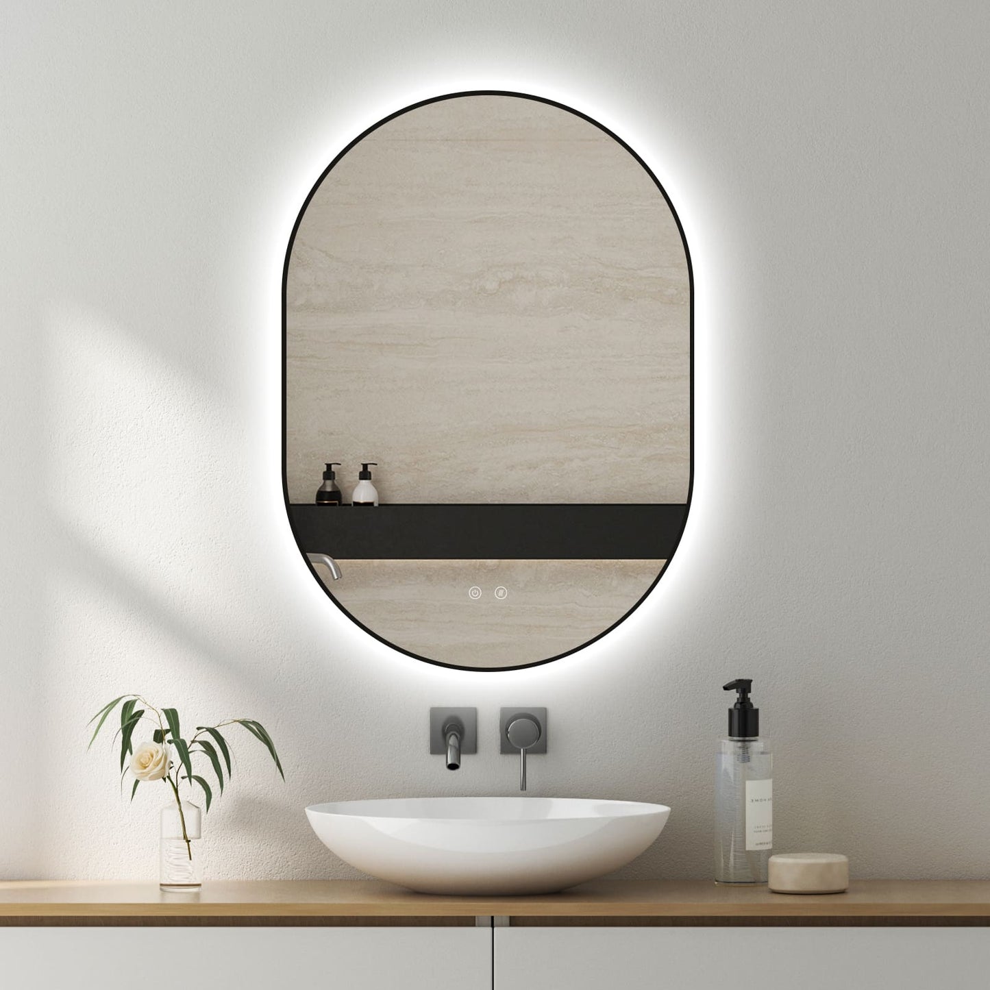 Espelho LED Selene Gold & Black