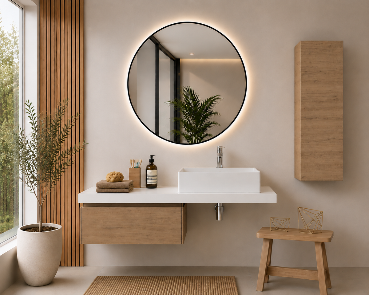 Móvel de casa de banho com módulo de 60 cm, cor estepa e bancada de 120 cm SICILIA