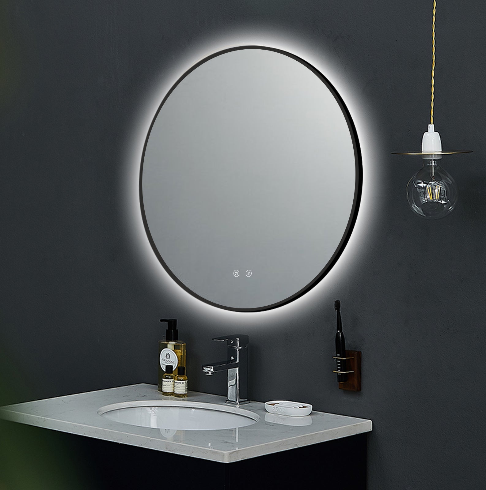 Espelho LED Ares Preto
