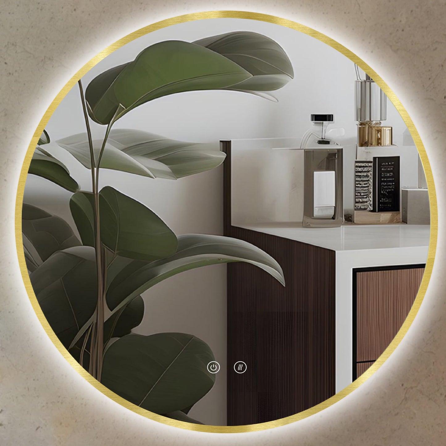 Espelho LED Ares Gold