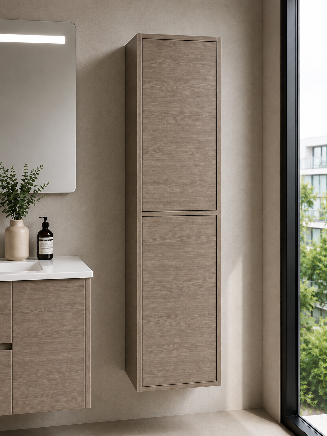 Coluna de casa de banho FLORENCIA duas portas 140 cm
