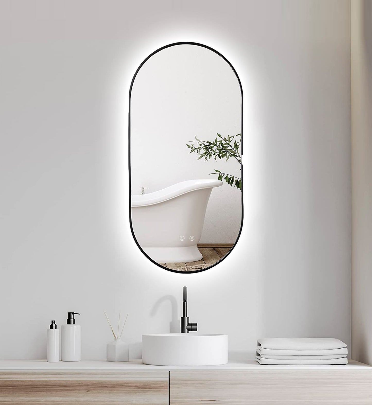 Espelho LED Selene Gold & Black