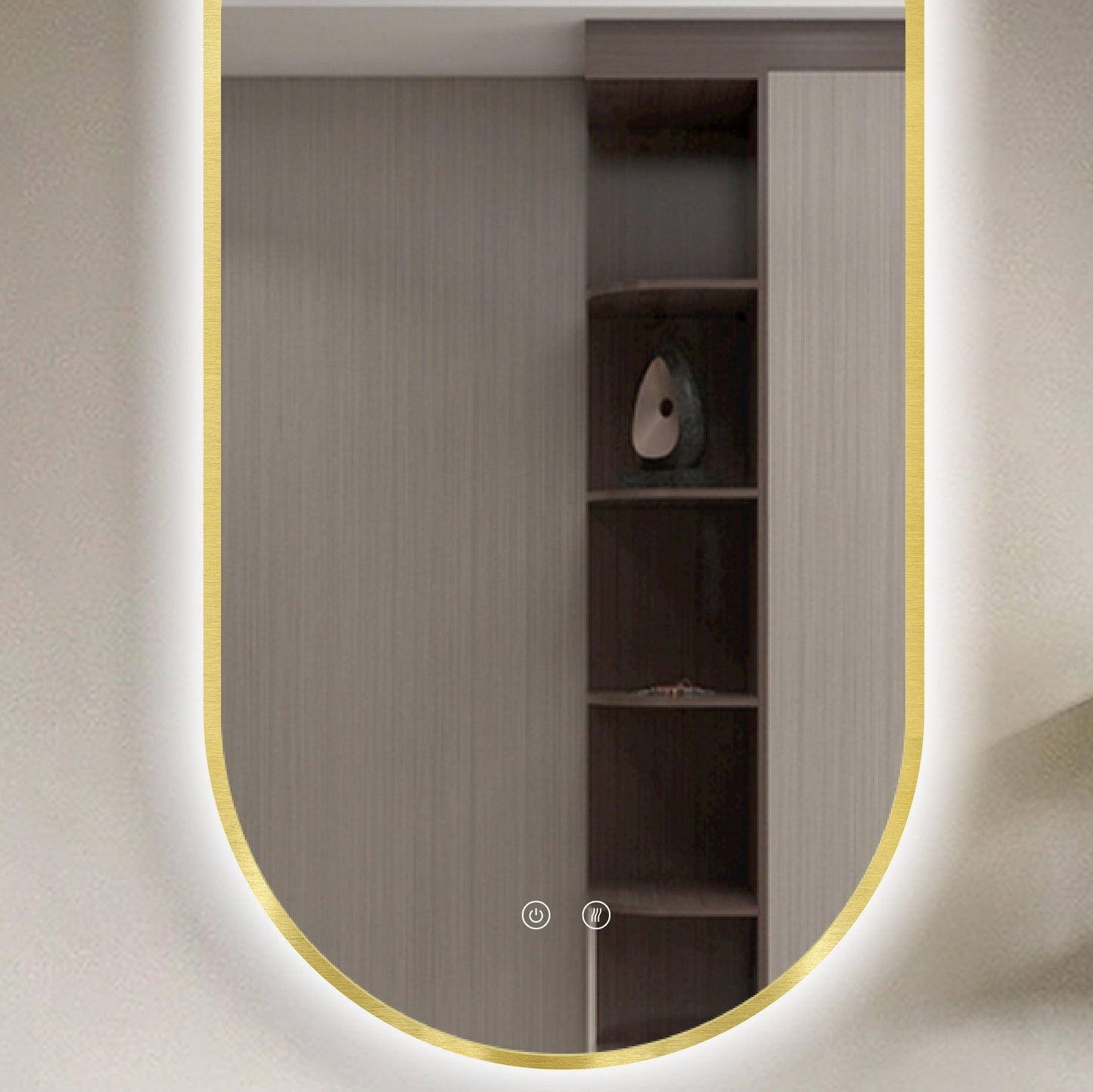 Espelho LED Selene Gold & Black