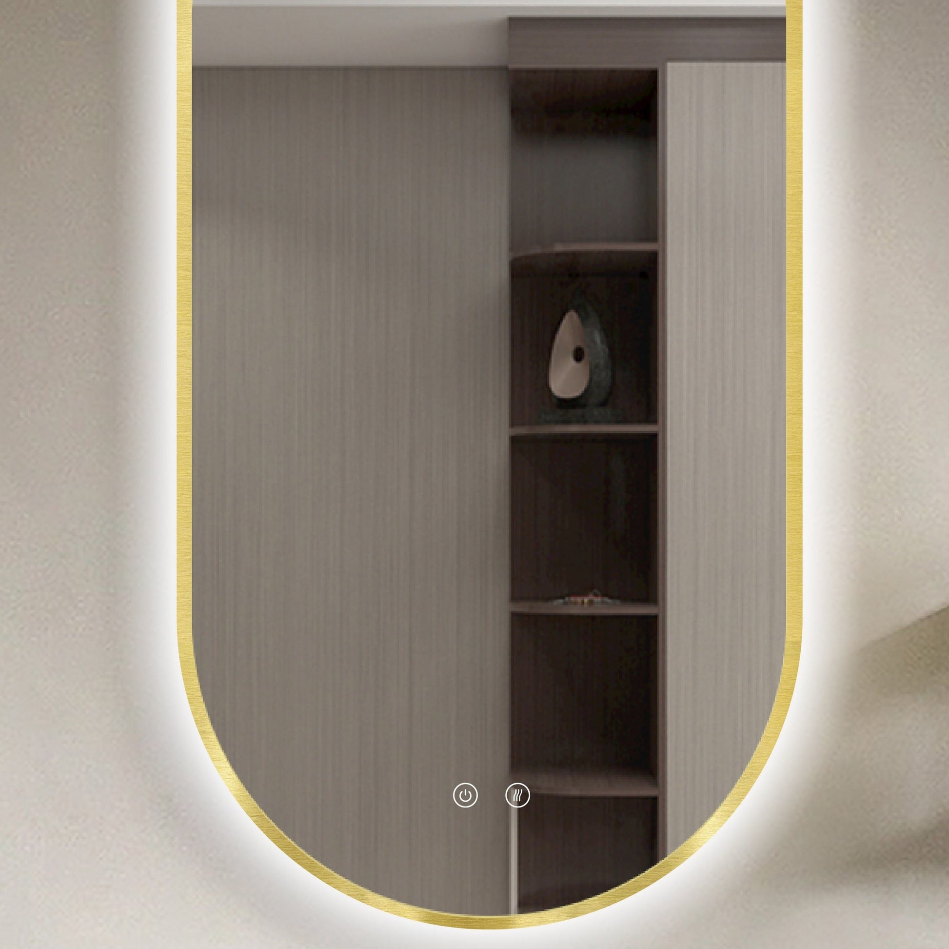 Espelho LED Selene Gold & Black