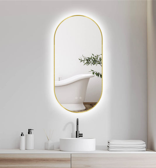 Espelho LED Selene Gold & Black